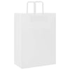 Vidaxl papieren zakken 250 st met hengsels 32x17x44 cm wit