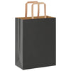 Vidaxl papieren zakken 50 st met hengsels 21x11x28 cm zwart
