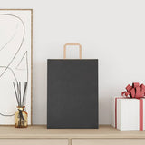 Vidaxl papieren zakken 250 st met hengsels 26x12x35 cm zwart - afbeelding 2