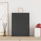Vidaxl papieren zakken 250 st met hengsels 32x12x42 cm zwart - afbeelding 2