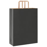 Vidaxl papieren zakken 250 st met hengsels 32x12x42 cm zwart - afbeelding 3