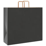 Vidaxl papieren zakken 250 st met hengsels 54x15x49 cm zwart - afbeelding 3