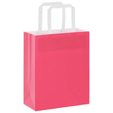 Vidaxl papieren zakken 50 st met hengsels 18x8x22 cm roze - afbeelding 3