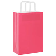 Vidaxl papieren zakken 50 st met hengsels 21x11x31 cm roze - afbeelding 3