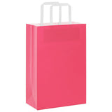 Vidaxl papieren zakken 250 st met hengsels 21x11x31 cm roze - afbeelding 3