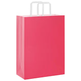 Vidaxl papieren zakken 250 st met hengsels 26x12x35 cm roze - afbeelding 3