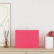 Vidaxl papieren zakken 250 st met hengsels 32x17x25 cm roze - afbeelding 2