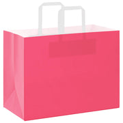 Vidaxl papieren zakken 250 st met hengsels 32x17x25 cm roze - afbeelding 3