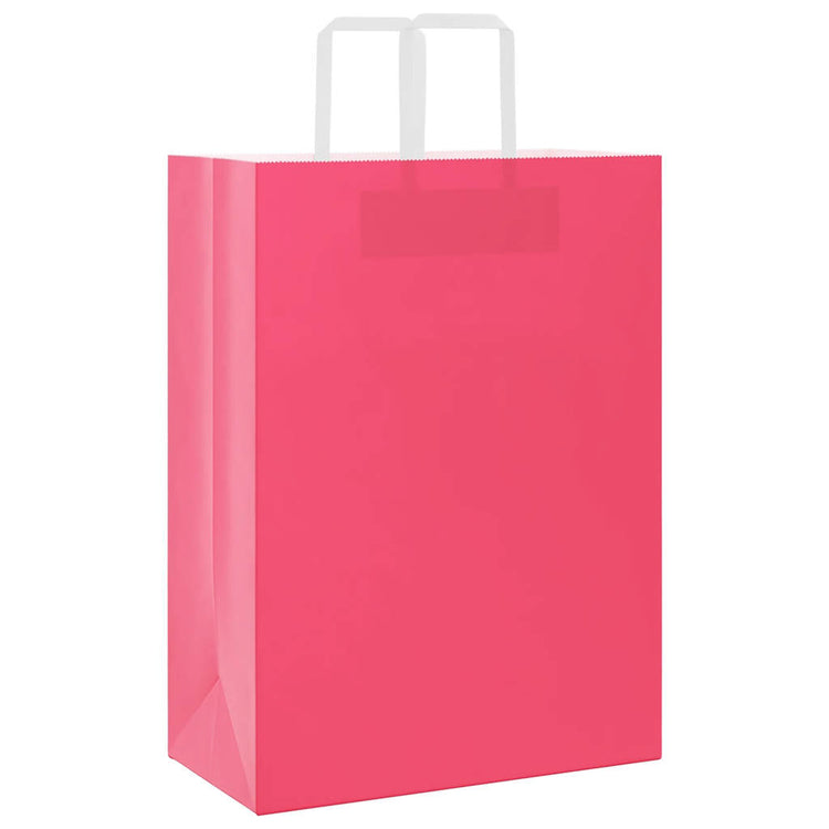 Vidaxl papieren zakken 250 st met hengsels 32x17x44 cm roze