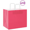 Vidaxl papieren zakken 250 st met hengsels 32x22x28 cm roze