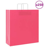 Vidaxl papieren zakken 250 st met hengsels 45x17x48 cm roze - afbeelding 1