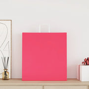 Vidaxl papieren zakken 250 st met hengsels 45x17x48 cm roze - afbeelding 2