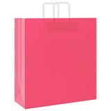 Vidaxl papieren zakken 250 st met hengsels 45x17x48 cm roze - afbeelding 3