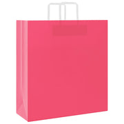 Vidaxl papieren zakken 250 st met hengsels 45x17x48 cm roze - afbeelding 3