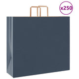 Vidaxl papieren zakken 250 st met hengsels 54x15x49 cm blauw - afbeelding 1