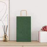 Vidaxl papieren zakken 250 st met hengsels 21x11x36 cm groen - afbeelding 2