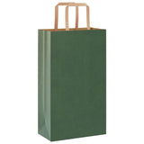 Vidaxl papieren zakken 250 st met hengsels 21x11x36 cm groen - afbeelding 3