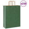 Vidaxl papieren zakken 250 st met hengsels 32x12x42 cm groen