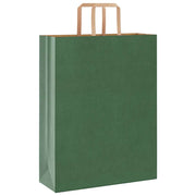 Vidaxl papieren zakken 250 st met hengsels 32x12x42 cm groen - afbeelding 3