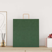Vidaxl papieren zakken 250 st met hengsels 45x17x48 cm groen - afbeelding 2