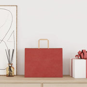 Vidaxl papieren zakken 250 st met hengsels 32x17x25 cm rood - afbeelding 2
