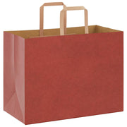 Vidaxl papieren zakken 250 st met hengsels 32x17x25 cm rood - afbeelding 3