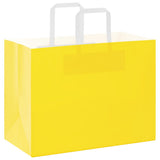 Vidaxl papieren zakken 50 st met hengsels 32x17x25 cm geel - afbeelding 3