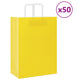 Vidaxl papieren zakken 50 st met hengsels 32x17x44 cm geel