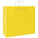 Vidaxl papieren zakken 50 st met hengsels 54x15x49 cm geel - afbeelding 3