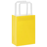 Vidaxl papieren zakken 250 st met hengsels 15x8x21 cm geel - afbeelding 3