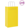 Vidaxl papieren zakken 250 st met hengsels 21x11x36 cm geel