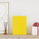 Vidaxl papieren zakken 250 st met hengsels 26x12x35 cm geel - afbeelding 2