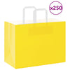Vidaxl papieren zakken 250 st met hengsels 32x17x25 cm geel