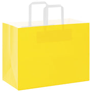 Vidaxl papieren zakken 250 st met hengsels 32x17x25 cm geel - afbeelding 3
