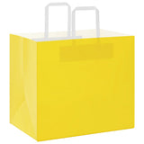 Vidaxl papieren zakken 250 st met hengsels 32x22x28 cm geel - afbeelding 3