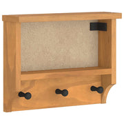 Vidaxl wandkapstok sandnes 45x12x35 cm massief grenenhout - afbeelding 2