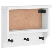 Vidaxl wandkapstok sandnes wit 45x12x35 cm massief grenenhout - afbeelding 2