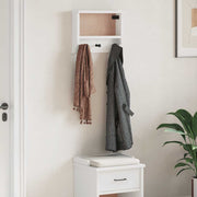 Vidaxl wandkapstok sandnes wit 45x12x35 cm massief grenenhout - afbeelding 3