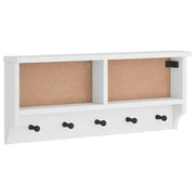 Vidaxl wandkapstok sandnes wit 87x12x35 cm massief grenenhout - afbeelding 2