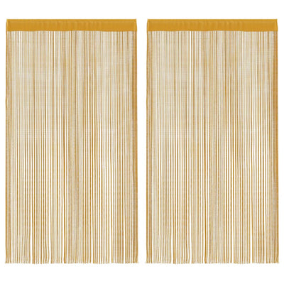 Vidaxl koordgordijnen 2 st 140x250 cm goudkleurig