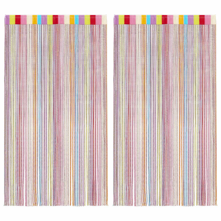 Vidaxl koordgordijnen 2 st veelkleurig 100x250 cm