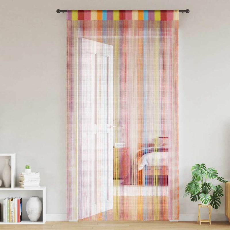 Vidaxl koordgordijnen 2 st veelkleurig 100x250 cm