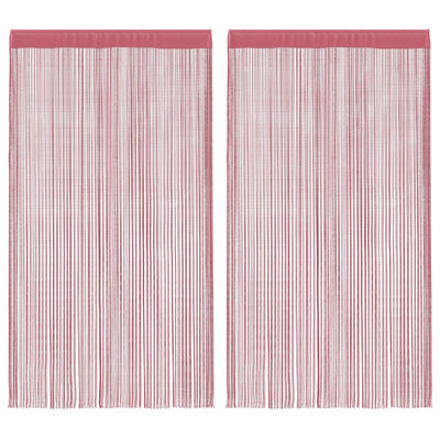 Vidaxl koordgordijnen 2 st 140x250 cm roze