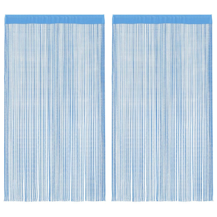 Vidaxl koordgordijnen 2 st 100x250 cm lichtblauw