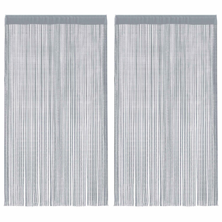 Vidaxl koordgordijnen 2 st 140x250 cm lichtgrijs