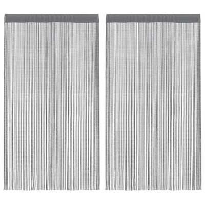 Vidaxl draadgordijnen 2 st antraciet 100x250 cm