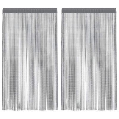 Vidaxl draadgordijnen 2 stuks antraciet 140x250 cm
