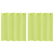 Vidaxl gordijnen voile met doorvoertules 2 st 140x140 cm appelgroen - afbeelding 2