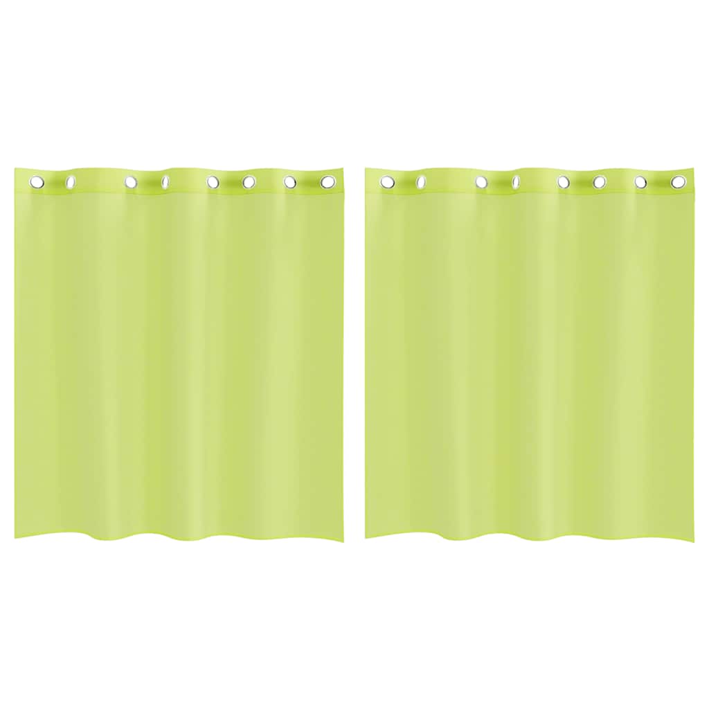 Vidaxl gordijnen voile met doorvoertules 2 st 140x140 cm appelgroen