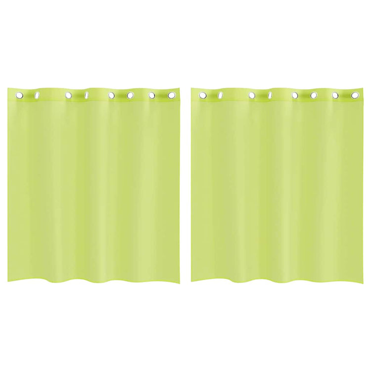 Vidaxl gordijnen voile met doorvoertules 2 st 140x140 cm appelgroen